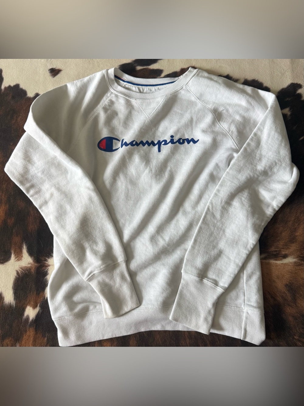 Champion White Crewneck Sweatshirt